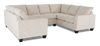 Made in Canada Customizable Sofa Lab Arc U-Shaped Sectional - Chenille White | Sofa sectionnel en U personnalisable Arc de Sofa Lab fabriqué au Canada en tissu - Chenille White