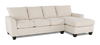 Made in Canada Customizable Sofa Lab Arc Right-Facing Fabric Sofa Chaise  – Chenille White