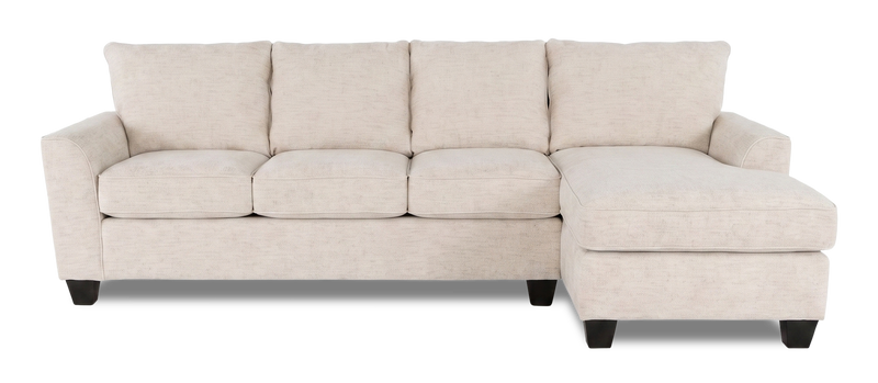 Made in Canada Customizable Sofa Lab Arc Right-Facing Fabric Sofa Chaise  – Chenille White