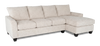 Made in Canada Customizable Sofa Lab Arc Fabric Right-Facing Sofabed Sectional - Chenille White