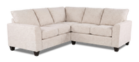 Made in Canada Customizable Sofa Lab Arc 2-Piece Fabric Sectional - Chenille White