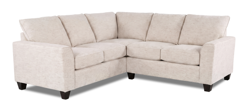 Made in Canada Customizable Sofa Lab Arc 2-Piece Fabric Sectional - Chenille White