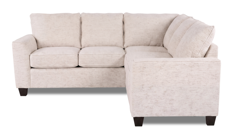 Made in Canada Customizable Sofa Lab Arc 2-Piece Fabric Sectional - Chenille White