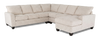 Made in Canada Customizable Sofa Lab Arc 4-Piece Right-Facing Sectional with Chaise - Chenille White