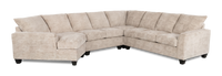 Made in Canada Customizable Sofa Lab Arc 4-Piece Left-Facing Sectional with Cuddler - Plush Parchment 