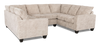 Made in Canada Customizable Sofa Lab Arc U-Shaped Sectional - Plush Parchment | Sofa sectionnel en U personnalisable Arc de Sofa Lab fabriqué au Canada en tissu - Plush Parchment