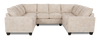 Made in Canada Customizable Sofa Lab Arc U-Shaped Sectional - Plush Parchment | Sofa sectionnel en U personnalisable Arc de Sofa Lab fabriqué au Canada en tissu - Plush Parchment