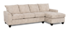 Made in Canada Customizable Sofa Lab Arc Right-Facing Fabric Sofa Chaise  – Plush Parchment