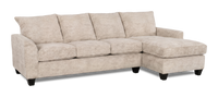 Made in Canada Customizable Sofa Lab Arc Right-Facing Fabric Sofa Chaise – Plush Parchment