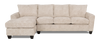 Made in Canada Customizable Sofa Lab Arc Left-Facing Fabric Sofa Chaise - Plush Parchment | Sofa avec fauteuil long de gauche personnalisable Arc de Sofa Lab fabriqué au Canada en tissu - Plush Parchment