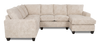 Made in Canada Customizable Sofa Lab Arc 3 Piece Right-Facing Fabric Sectional with Chaise – Plush Parchment | Sofa sectionnel de droite 3 pièces avec fauteuil long personnalisable Arc de Sofa Lab fabriqué au Canada en tissu - Plush Parchment