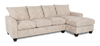 Made in Canada Customizable Sofa Lab Arc Fabric Right-Facing Sofabed Sectional - Plush Parchment | Sofa-lit sectionnel de droite personnalisable Arc de Sofa Lab fabriqué au Canada en tissu - Plush Parchment