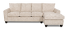 Made in Canada Customizable Sofa Lab Arc Fabric Right-Facing Sofabed Sectional - Plush Parchment | Sofa-lit sectionnel de droite personnalisable Arc de Sofa Lab fabriqué au Canada en tissu - Plush Parchment