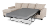Made in Canada Customizable Sofa Lab Arc Fabric Left-Facing Sofabed Sectional - Plush Parchment | Sofa-lit sectionnel de gauche personnalisable Arc de Sofa Lab fabriqué au Canada en tissu - Plush Parchment