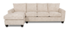 Made in Canada Customizable Sofa Lab Arc Fabric Left-Facing Sofabed Sectional - Plush Parchment | Sofa-lit sectionnel de gauche personnalisable Arc de Sofa Lab fabriqué au Canada en tissu - Plush Parchment