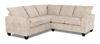 Made in Canada Customizable Sofa Lab Arc 2-Piece Fabric Sectional - Plush Parchment