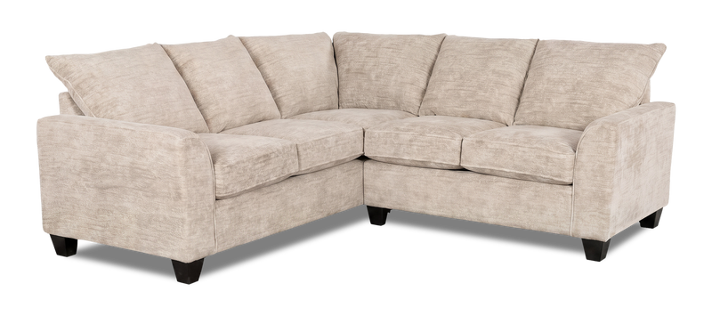Made in Canada Customizable Sofa Lab Arc 2-Piece Fabric Sectional - Plush Parchment