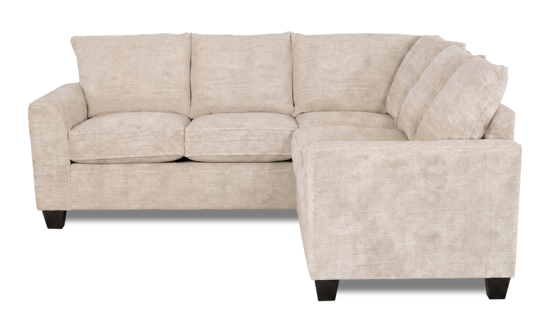 Made in Canada Customizable Sofa Lab Arc 2-Piece Fabric Sectional - Plush Parchment