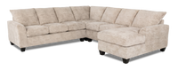 Made in Canada Customizable Sofa Lab Arc 4-Piece Right-Facing Sectional with Chaise - Plush Parchment