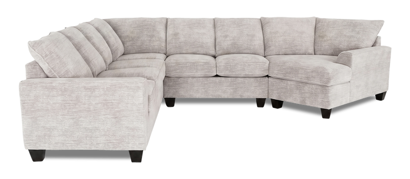 Made in Canada Customizable Sofa Lab Arc 4-Piece Right-Facing Sectional with Cuddler - Plush Oyster