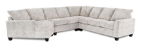 Made in Canada Customizable Sofa Lab Arc 4-Piece Left-Facing Sectional with Cuddler - Plush Oyster 
