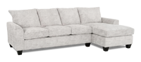 Made in Canada Customizable Sofa Lab Arc Right-Facing Fabric Sofa Chaise  – Plush Oyster 