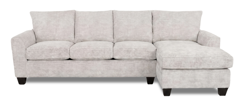 Made in Canada Customizable Sofa Lab Arc Right-Facing Fabric Sofa Chaise  – Plush Oyster