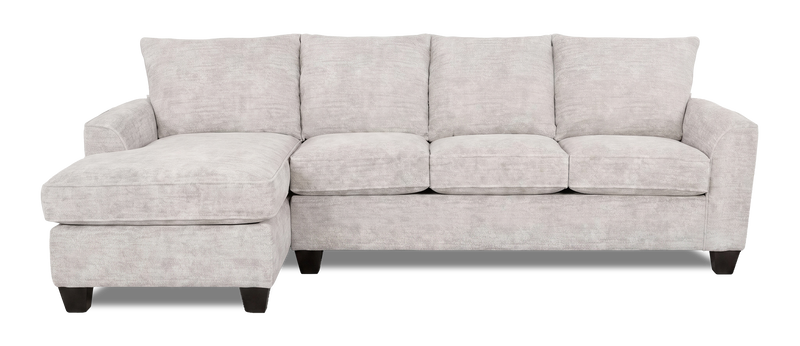 Made in Canada Customizable Sofa Lab Arc Left-Facing Fabric Sofa Chaise - Plush Oyster