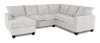 Made in Canada Customizable Sofa Lab Arc 3 Piece Left-Facing Fabric Sectional with Chaise - Plush Oyster