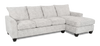Made in Canada Customizable Sofa Lab Arc Fabric Right-Facing Sofabed Sectional - Plush Oyster| Sofa-lit sectionnel de droite personnalisable Arc de Sofa Lab fabriqué au Canada en tissu - Plush Oyster