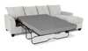 Made in Canada Customizable Sofa Lab Arc Fabric Right-Facing Sofabed Sectional - Plush Oyster| Sofa-lit sectionnel de droite personnalisable Arc de Sofa Lab fabriqué au Canada en tissu - Plush Oyster