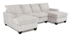 Made in Canada Customizable Sofa Lab Arc Fabric Double Chaise Sectional - Plush Oyster | Sofa sectionnel avec deux fauteuils longs personnalisable Arc de Sofa Lab fabriqué au Canada en tissu - Plush Oyster