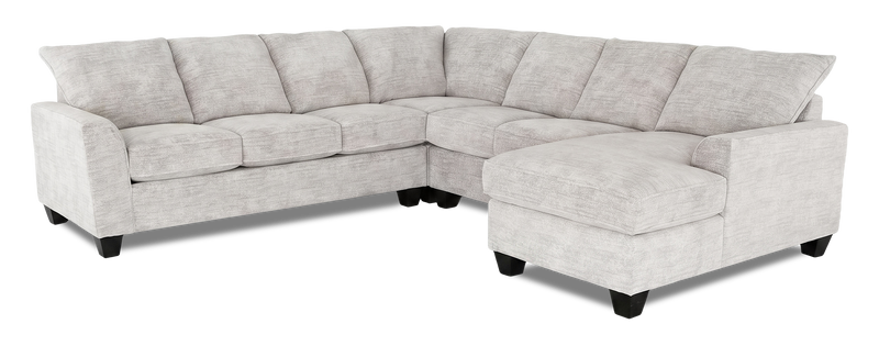 Made in Canada Customizable Sofa Lab Arc 4-Piece Right-Facing Sectional with Chaise - Plush Oyster
