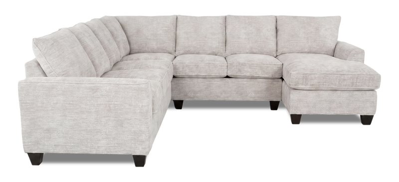 Made in Canada Customizable Sofa Lab Arc 4-Piece Right-Facing Sectional with Chaise - Plush Oyster