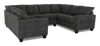 Made in Canada Customizable Sofa Lab Arc U-Shaped Sectional - Plush Charcoal   | Sofa sectionnel en U personnalisable Arc de Sofa Lab fabriqué au Canada en tissu - Plush Charcoal
