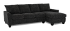 Made in Canada Customizable Sofa Lab Arc Right-Facing Fabric Sofa Chaise  – Plush Charcoal 