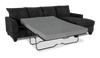 Made in Canada Customizable Sofa Lab Arc Fabric Right-Facing Sofabed Sectional - Plush Charcoal | Sofa-lit sectionnel de droite personnalisable Arc de Sofa Lab fabriqué au Canada en tissu - Plush Charcoal