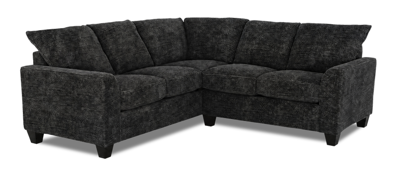 Made in Canada Customizable Sofa Lab Arc 2-Piece Fabric Sectional - Plush Charcoal 