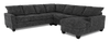 Made in Canada Customizable Sofa Lab Arc 4-Piece Right-Facing Sectional with Chaise - Plush Charcoal 