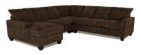 Made in Canada Customizable Sofa Lab Arc 4-Piece Left-Facing Sectional with Chaise - Plush Chocolate 