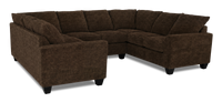 Made in Canada Customizable Sofa Lab Arc U-Shaped Sectional - Plush Chocolate 