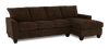 Made in Canada Customizable Sofa Lab Arc Right-Facing Fabric Sofa Chaise  – Plush Chocolate | Sofa avec fauteuil long de droite personnalisable Arc de Sofa Lab fabriqué au Canada en tissu - Plush Chocolate