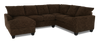 Made in Canada Customizable Sofa Lab Arc 3 Piece Left-Facing Fabric Sectional with Chaise - Plush Chocolate | Sofa sectionnel de gauche 3 pièces avec fauteuil long personnalisable Arc de Sofa Lab fabriqué au Canada en tissu - Plush Chocolate