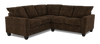 Made in Canada Customizable Sofa Lab Arc 2-Piece Fabric Sectional - Plush Chocolate