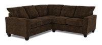 Made in Canada Customizable Sofa Lab Arc 2-Piece Fabric Sectional - Plush Chocolate 