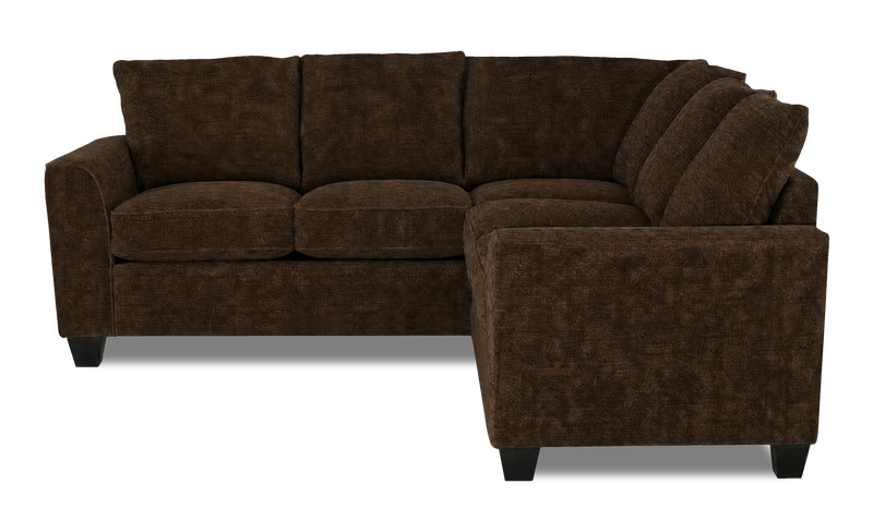 Made in Canada Customizable Sofa Lab Arc 2-Piece Fabric Sectional - Plush Chocolate
