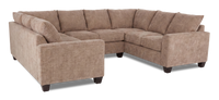 Made in Canada Customizable Sofa Lab Arc U-Shaped Sectional - Chenille Praline 