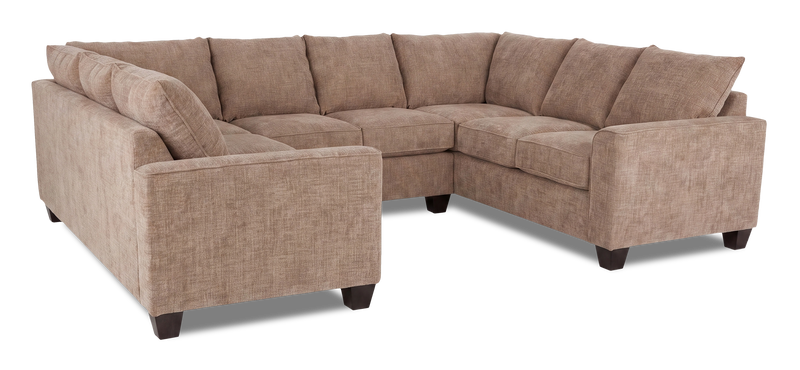 Made in Canada Customizable Sofa Lab Arc U-Shaped Sectional - Chenille Praline