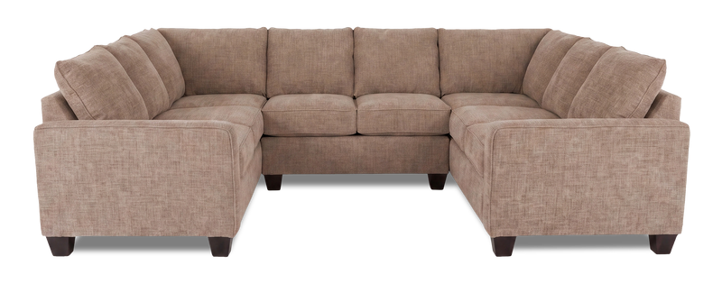 Made in Canada Customizable Sofa Lab Arc U-Shaped Sectional - Chenille Praline