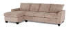 Made in Canada Customizable Sofa Lab Arc Left-Facing Fabric Sofa Chaise - Chenille Praline